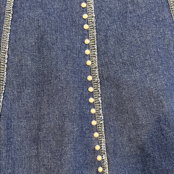 Reba Dark Blue A-Line Skirt - Picture 6 of 7